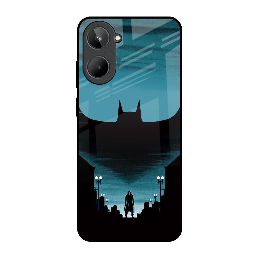 Cyan Bat Realme 10 Glass Back Cover Online