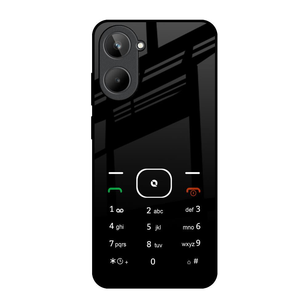 Classic Keypad Pattern Realme 10 Glass Back Cover Online