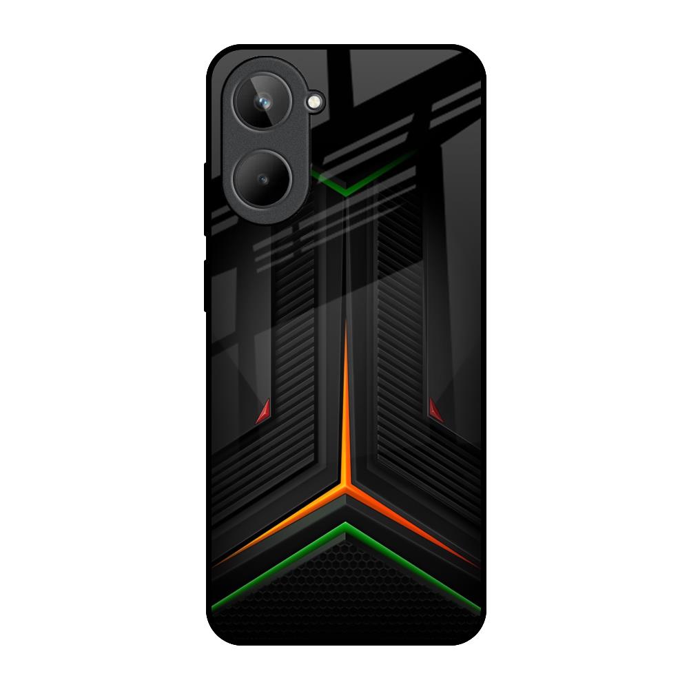 Modern Ultra Chevron Realme 10 Glass Back Cover Online