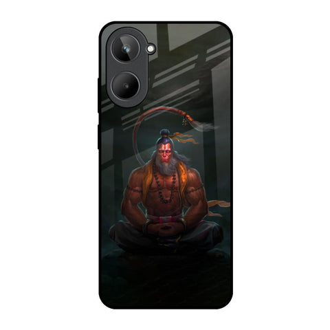 Lord Hanuman Animated Realme 10 Glass Back Cover Online