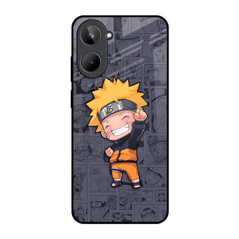 Orange Chubby Realme 10 Glass Back Cover Online