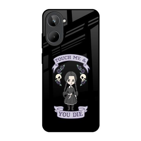 Touch Me & You Die Realme 10 Glass Back Cover Online