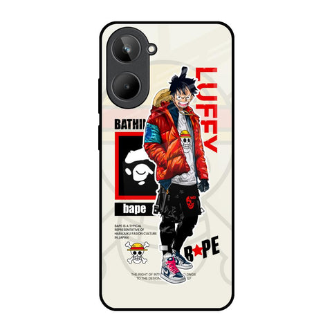 Bape Luffy Realme 10 Glass Back Cover Online