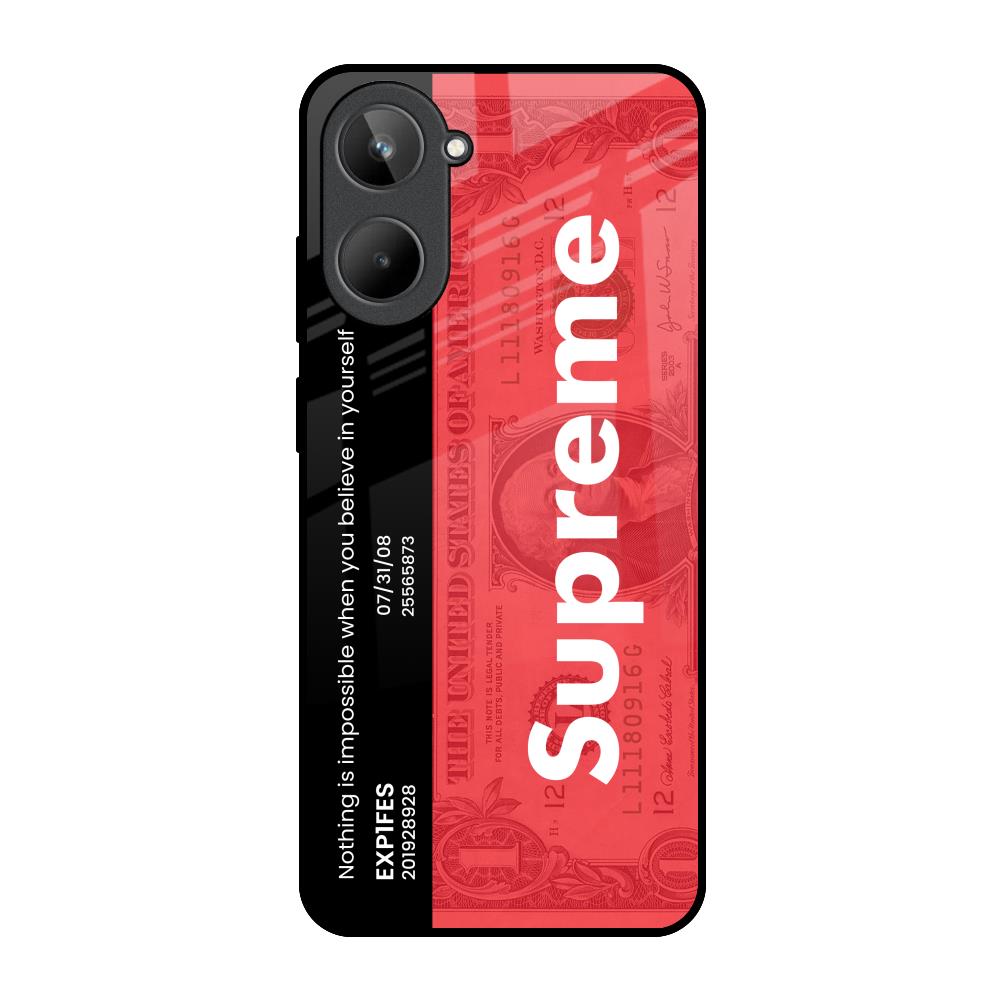Supreme Ticket Realme 10 Glass Back Cover Online