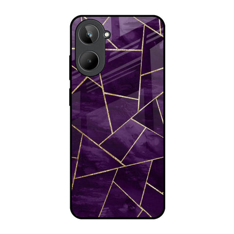 Geometric Purple Realme 10 Glass Back Cover Online