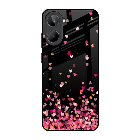 Heart Rain Fall Realme 10 Glass Back Cover Online