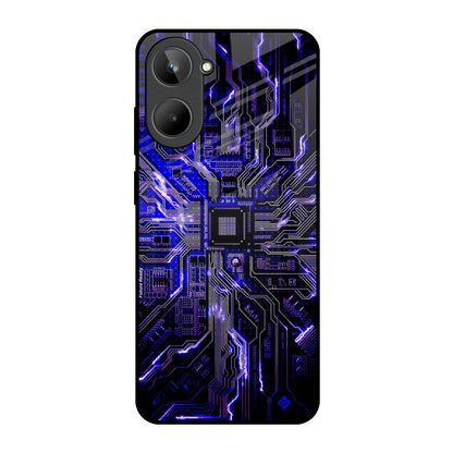 Techno Color Pattern Realme 10 Glass Back Cover Online