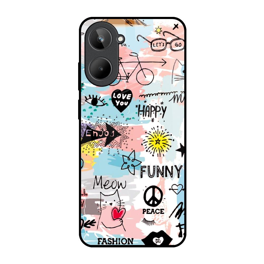 Just For You Realme 10 Glass Back Cover Online