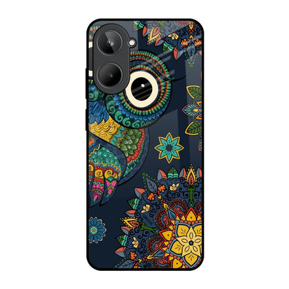 Owl Art Realme 10 Glass Back Cover Online