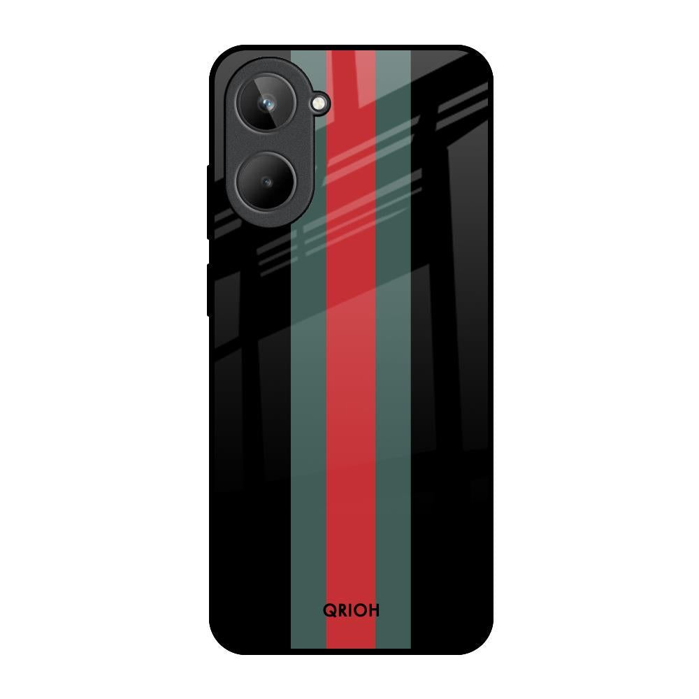 Vertical Stripes Realme 10 Glass Back Cover Online