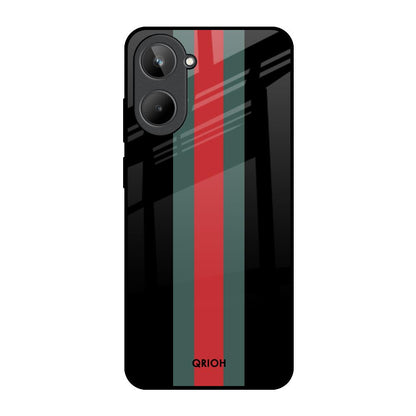 Vertical Stripes Realme 10 Glass Back Cover Online