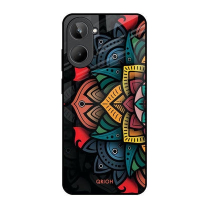 Retro Gorgeous Flower Realme 10 Glass Back Cover Online
