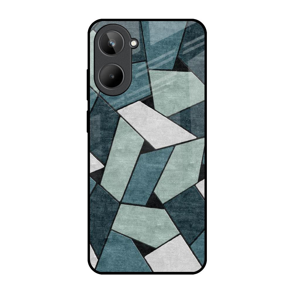 Abstact Tiles Realme 10 Glass Back Cover Online