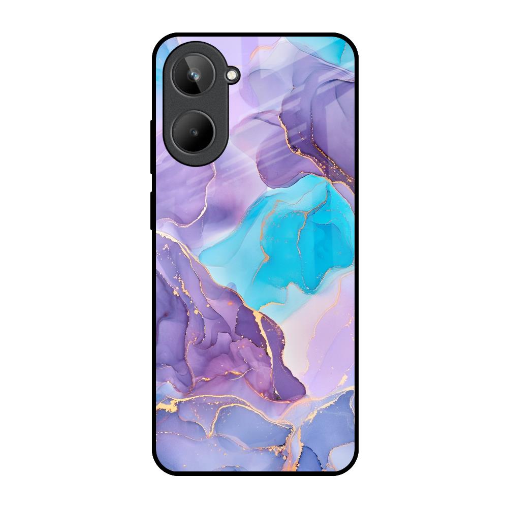 Alcohol ink Marble Realme 10 Glass Back Cover Online