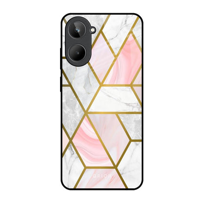 Geometrical Marble Realme 10 Glass Back Cover Online