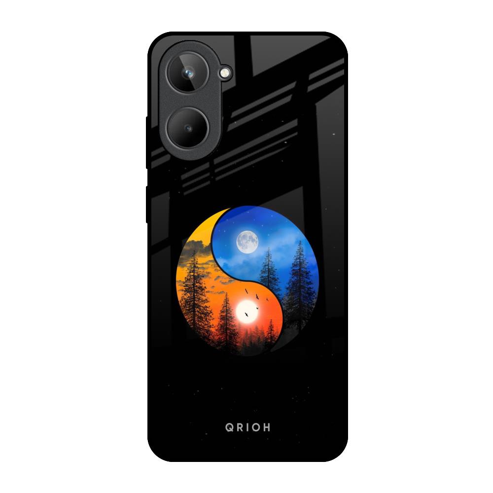 Yin Yang Balance Realme 10 Glass Back Cover Online