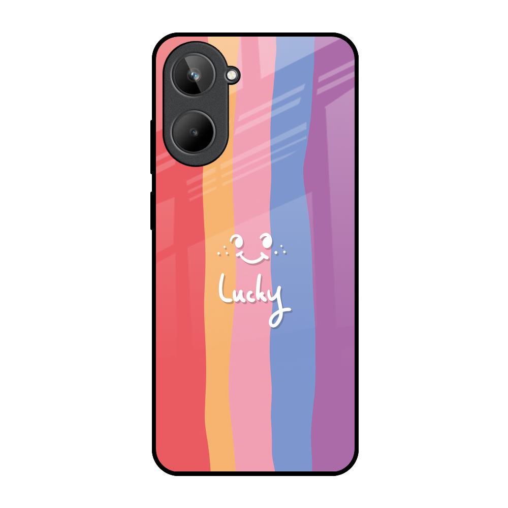 Lucky Abstract Realme 10 Glass Back Cover Online