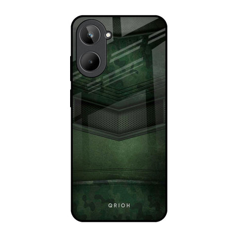 Green Leather Realme 10 Glass Back Cover Online