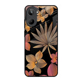 Lines Pattern Flowers Realme 10 Glass Back Cover Online