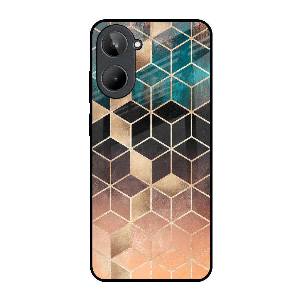 Bronze Texture Realme 10 Glass Back Cover Online