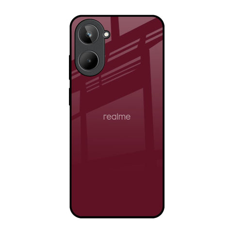 Classic Burgundy Realme 10 Glass Back Cover Online