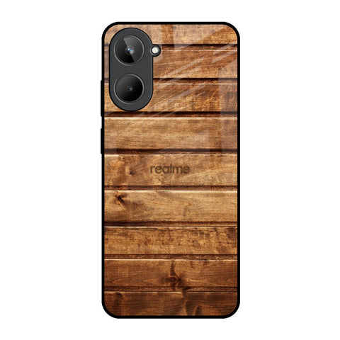 Wooden Planks Realme 10 Glass Back Cover Online