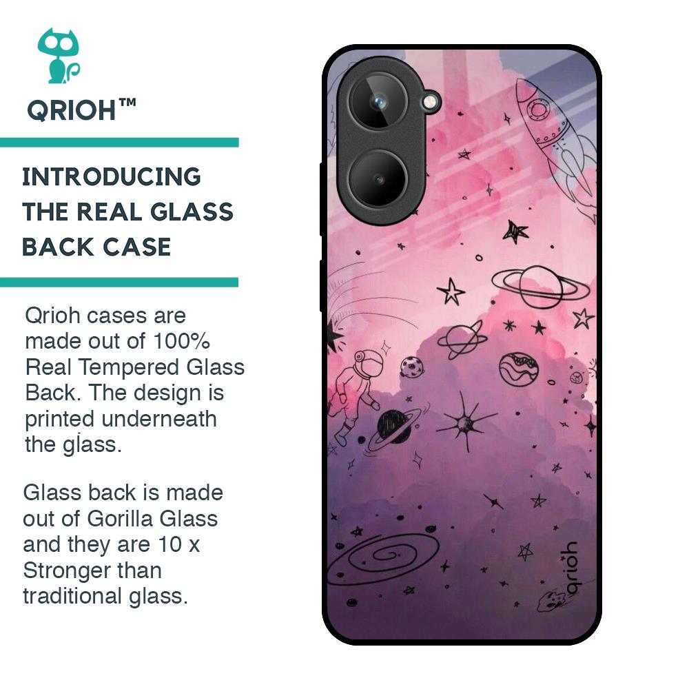 Space Doodles Glass Case for Realme 10