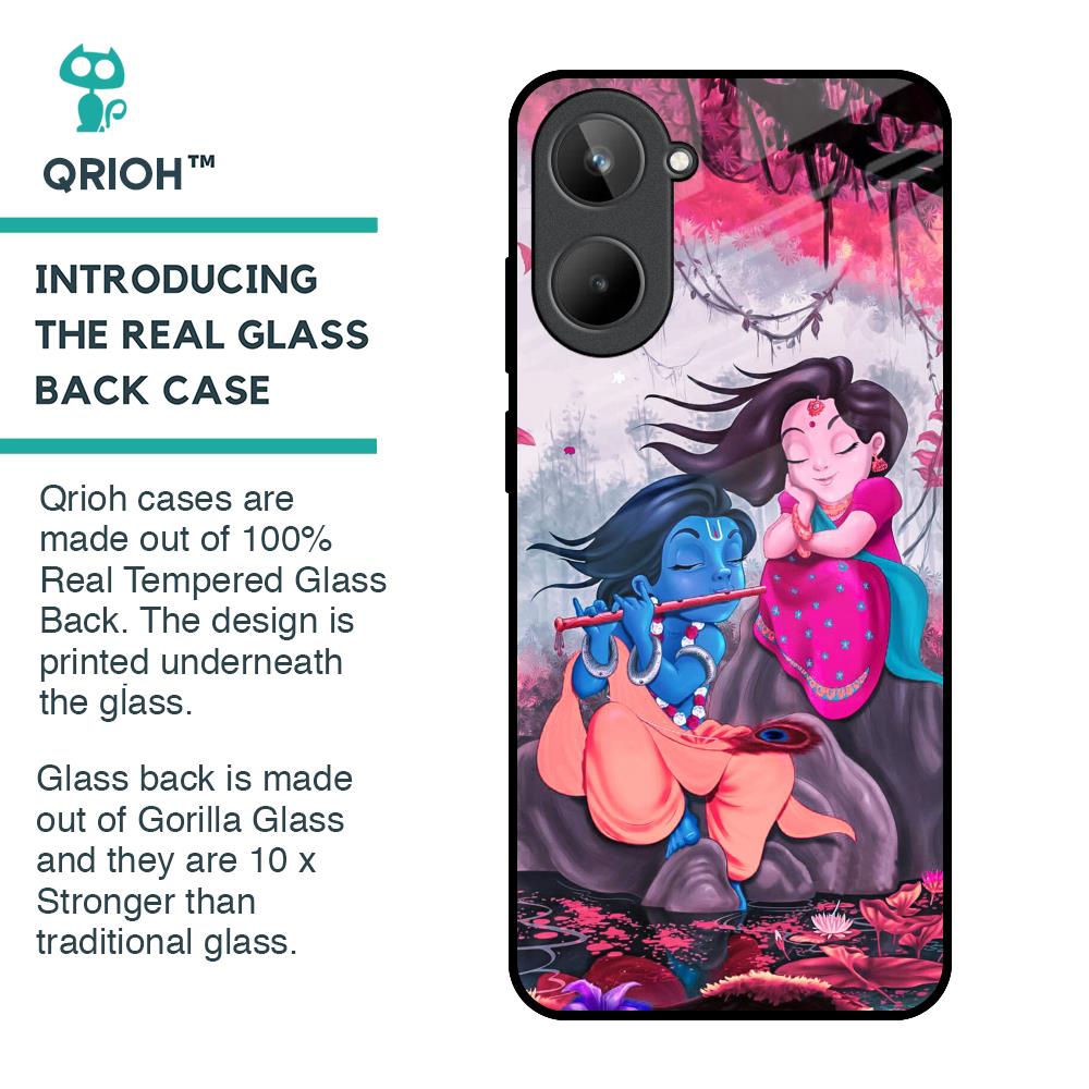 Radha Krishna Art Glass Case for Realme 10