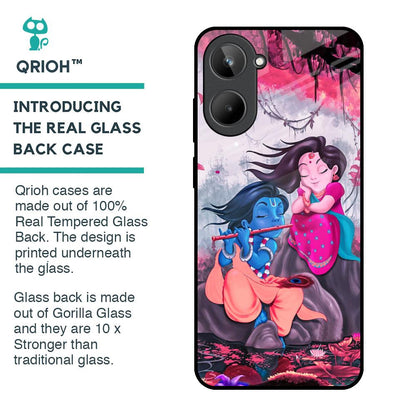 Radha Krishna Art Glass Case for Realme 10