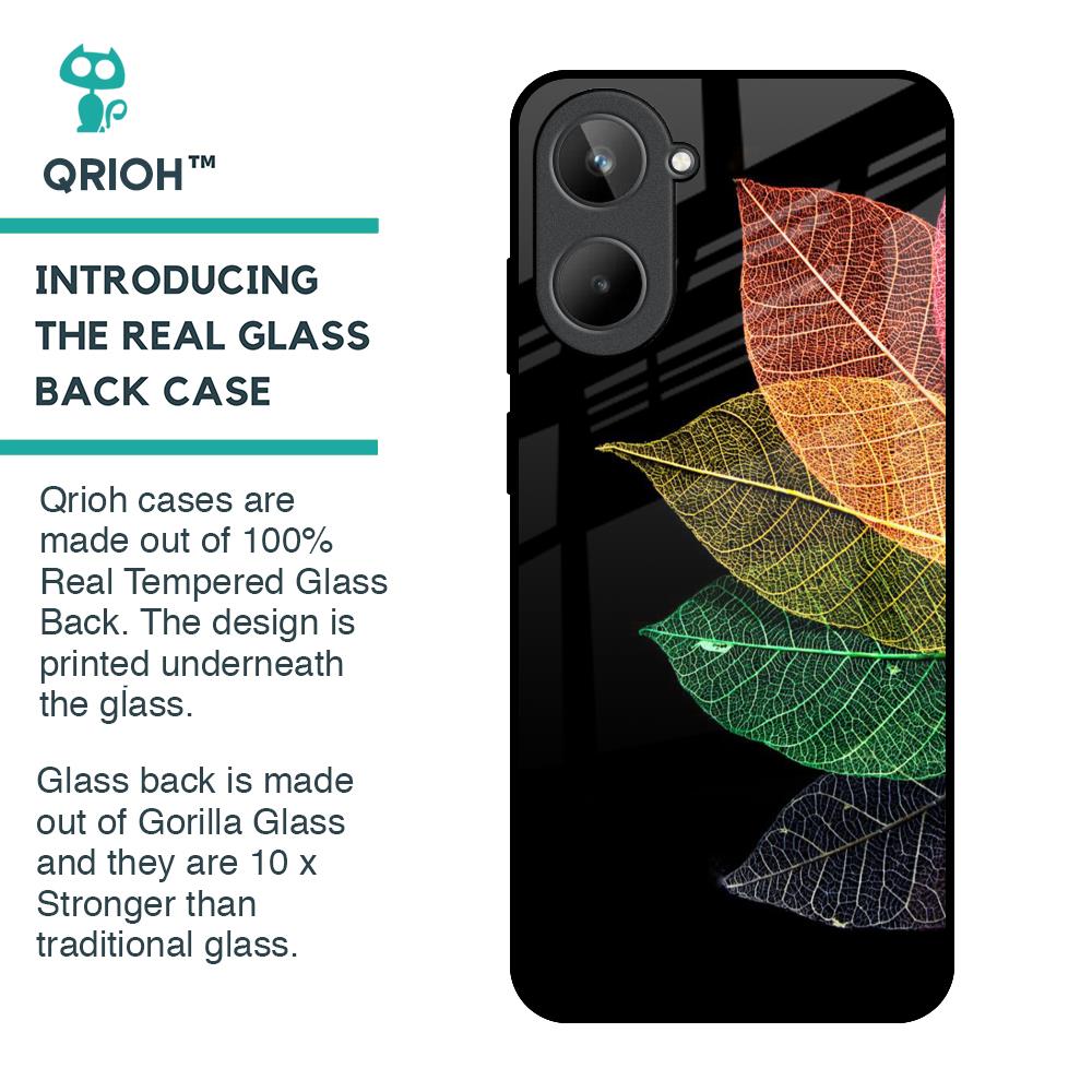 Colorful Leaves Glass Case for Realme 10