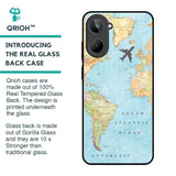 Travel Map Glass Case for Realme 10