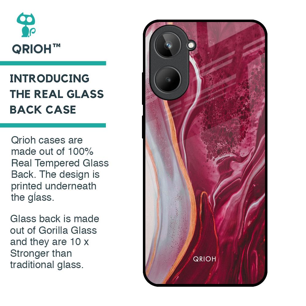 Crimson Ruby Glass Case for Realme 10