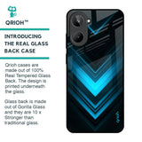 Vertical Blue Arrow Glass Case For Realme 10