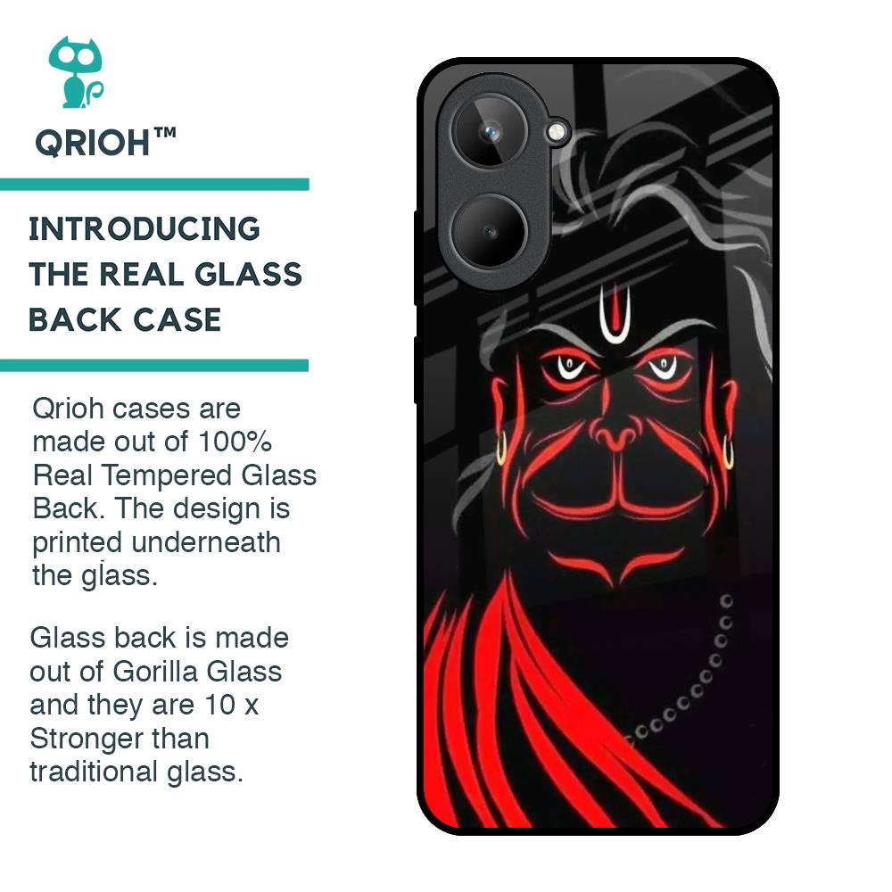 Lord Hanuman Glass Case For Realme 10