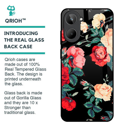 Floral Bunch Glass Case For Realme 10