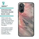 Pink And Grey Marble Glass Case For Realme 10