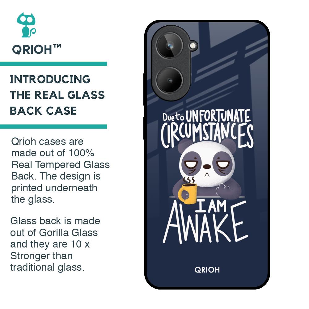 Struggling Panda Glass Case for Realme 10