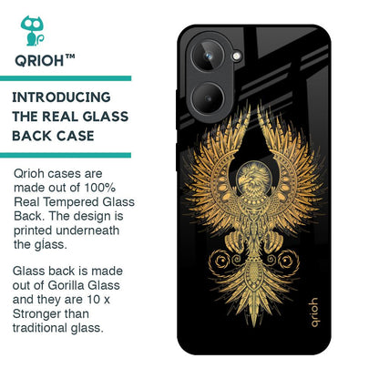 Mythical Phoenix Art Glass Case for Realme 10