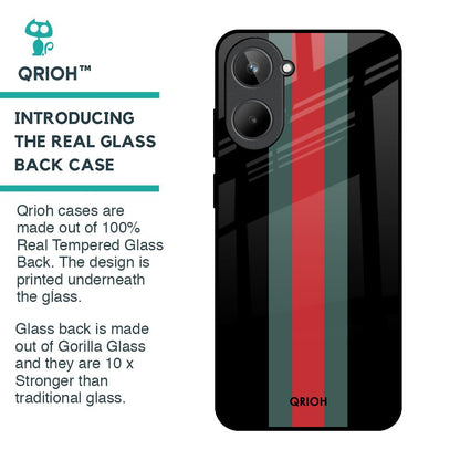 Vertical Stripes Glass Case for Realme 10