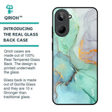 Green Marble Glass Case for Realme 10