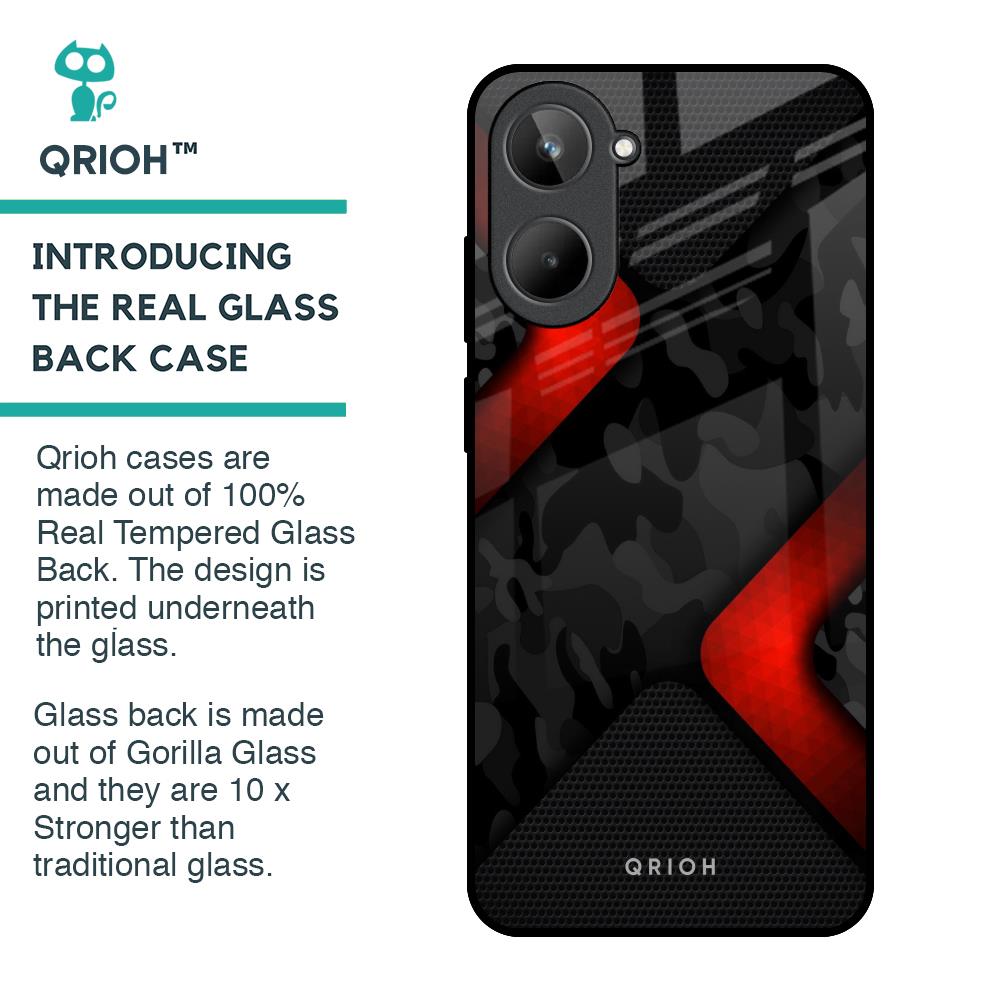 Modern Camo Abstract Glass Case for Realme 10