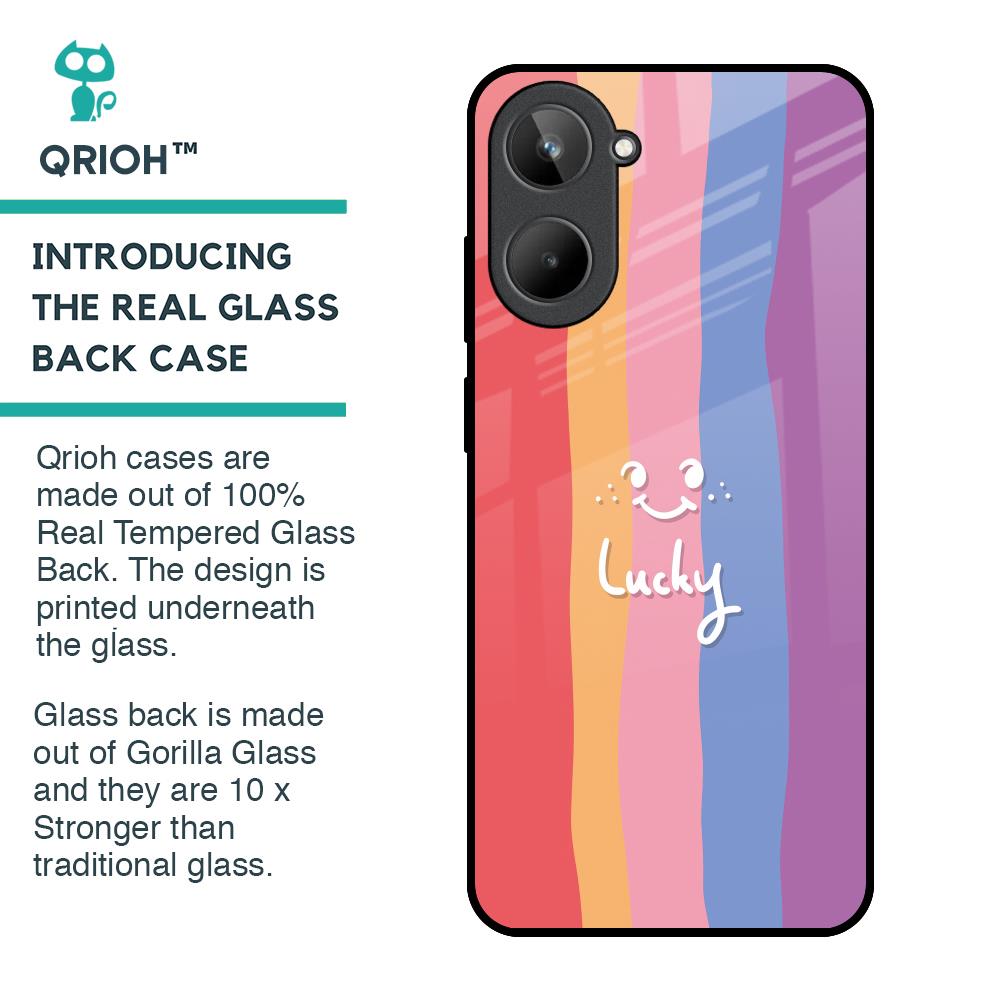 Lucky Abstract Glass Case for Realme 10
