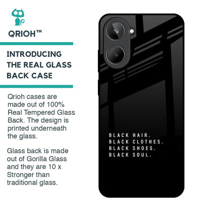 Black Soul Glass Case for Realme 10