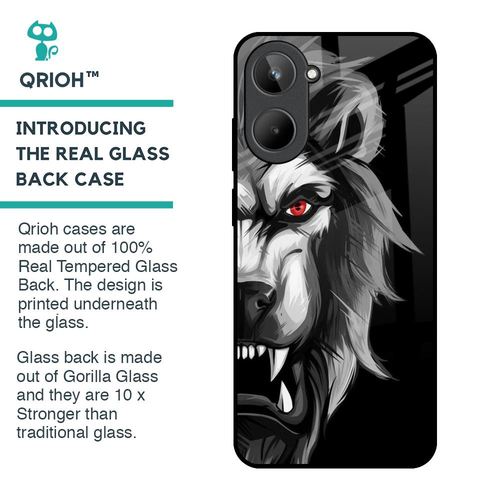 Wild Lion Glass Case for Realme 10