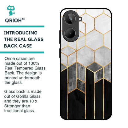 Tricolor Pattern Glass Case for Realme 10