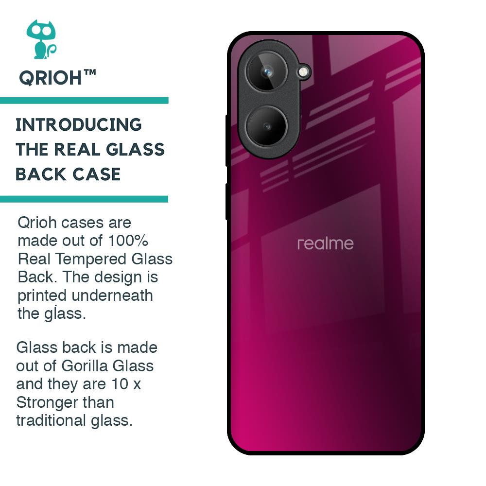 Pink Burst Glass Case for Realme 10