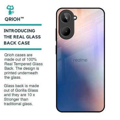 Blue Mauve Gradient Glass Case for Realme 10