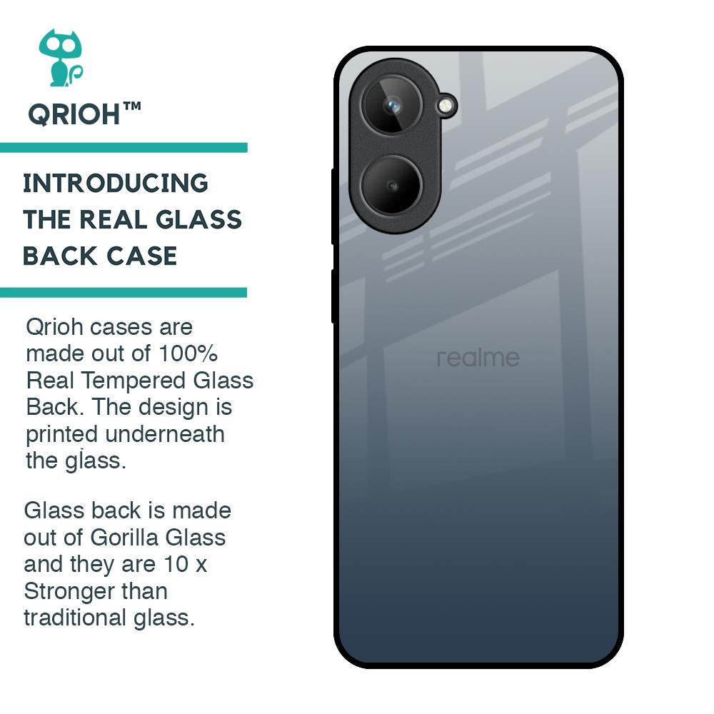 Smokey Grey Color Glass Case For Realme 10