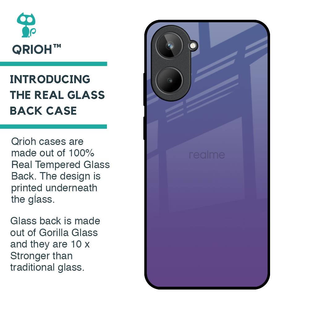 Indigo Pastel Glass Case For Realme 10