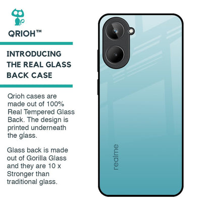Arctic Blue Glass Case For Realme 10